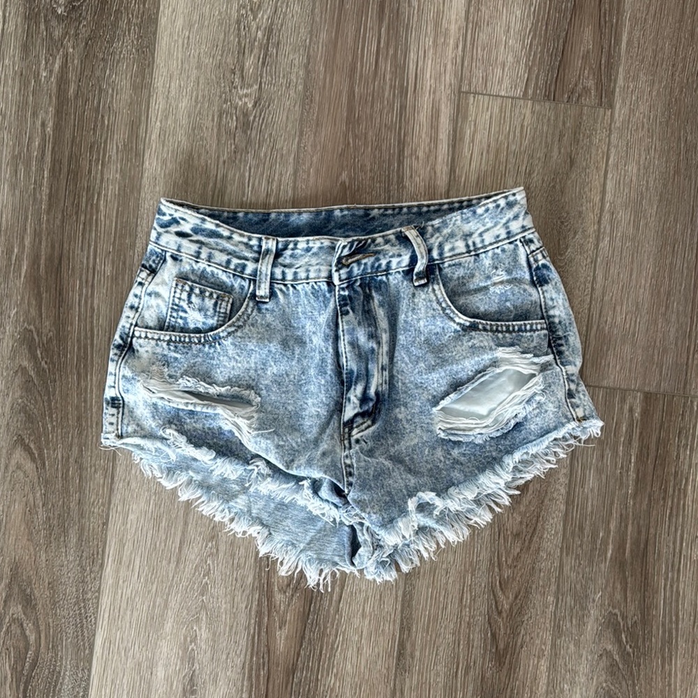 Denim Distressed Women Shorts